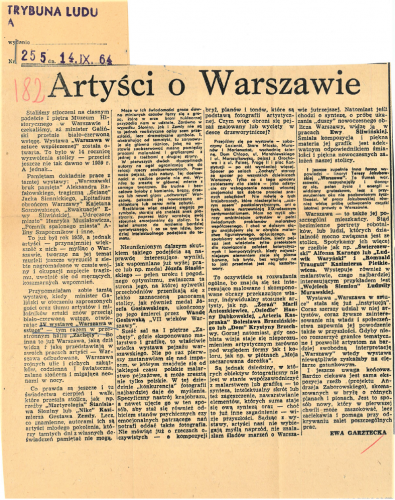 Trybuna-Ludu-1964-Artysci-o-Warszawie