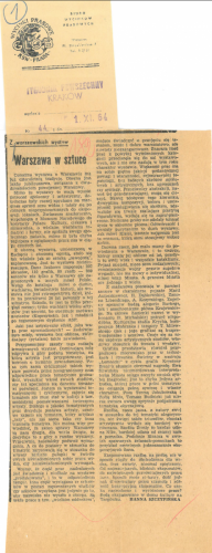 Tygodnik-Powszechny-1964-Warszawa-w-sztuce