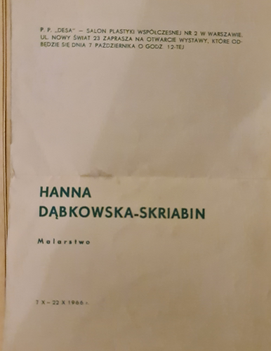 Wystawa-DESA-Hanna-Dabkowska-Skriabin-Malarstwo-1966